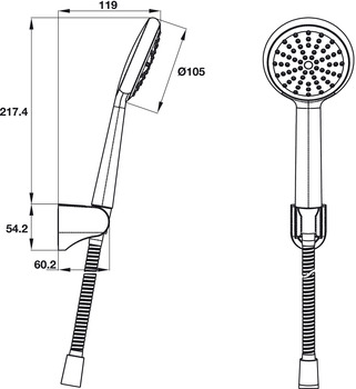 Bộ sen tay AirSense 105R Hafele 485.60.612